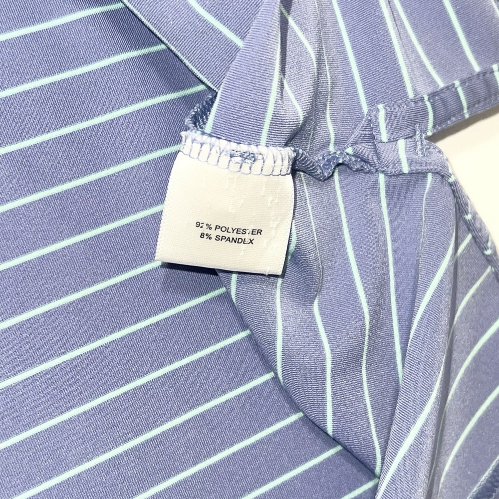 Peter Millar Summer Comfort Polo Shirt Mens XL Golf Stretch Lightweight Blue - Picture 8 of 8